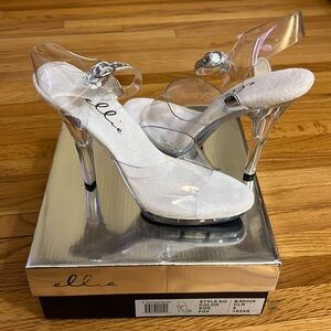 Clear heels 5” brand new